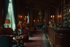 Elegantes Innenraum Lounge Hotel Bar Mit Holzverkleidung Und Plüschmöbeln | Bars Cafes Theater Bibliotheken | Architektur