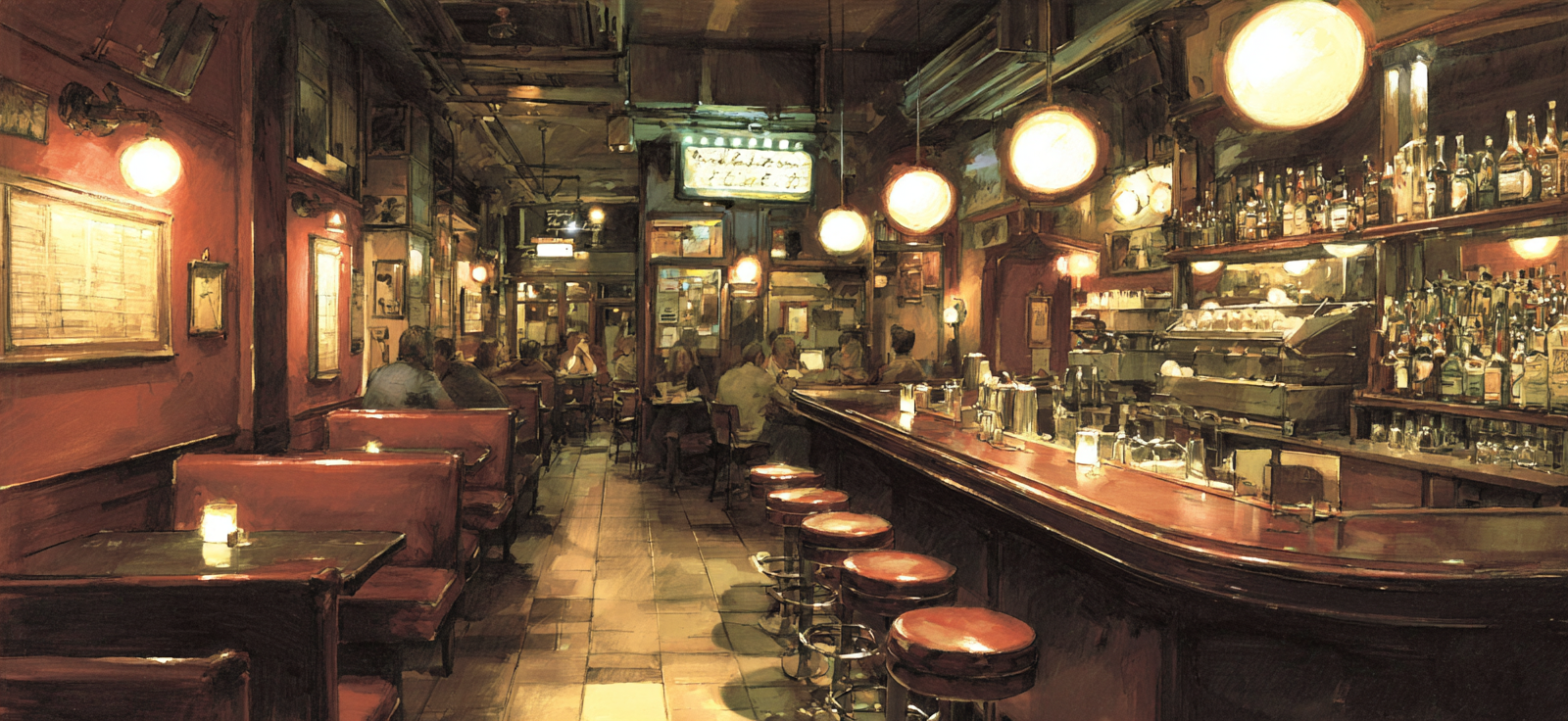 Gemütliche Bar Und Pub Innenansicht Mit Vielen Gästen | Bars Cafes Theater Bibliotheken | Architektur