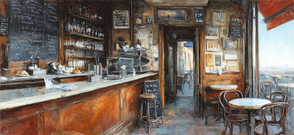 Gemütliches Cafe Innenansicht Mit Tisch Und Stühlen | Bars Cafes Theater Bibliotheken | Architektur