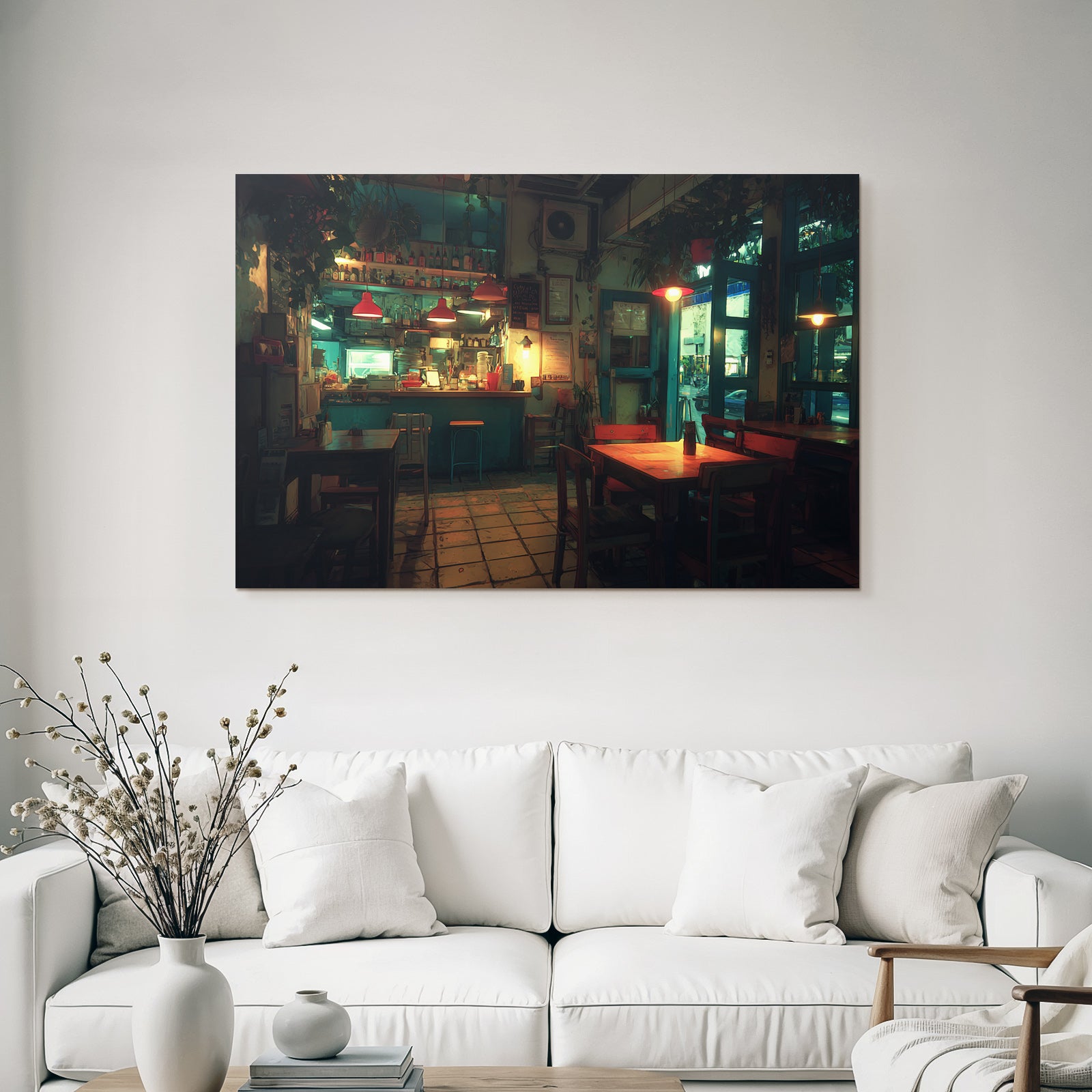 Cozy Cafe Interior With Rustic Charm