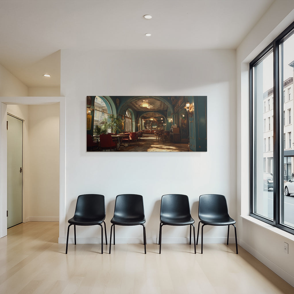Vintage Cafe Innenansicht Mit Architektonischen Elementen Und Fussboden