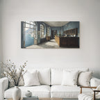 Room interior view with mountain and water views