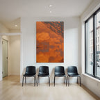 Moderne Dramatische Szene Mit Orangefarbenen Wolken Und Reflexionen Im Wasser