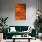 Moderne Dramatische Szene Mit Orangefarbenen Wolken Und Reflexionen Im Wasser