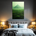 Moderne Futuristische Landschaft Pyramidenstruktur Natur Und