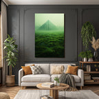 Moderne Futuristische Landschaft Pyramidenstruktur Natur Und
