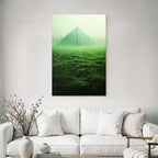 Moderne Futuristische Landschaft Pyramidenstruktur Natur Und