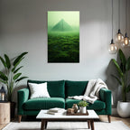 Moderne Futuristische Landschaft Pyramidenstruktur Natur Und