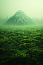 Moderne Futuristische Landschaft Pyramidenstruktur Natur Und | Moderne Architektur | Architektur