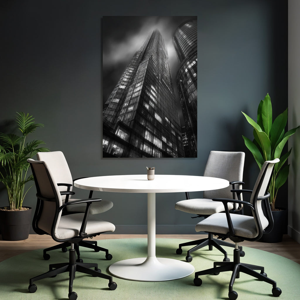 Moderne Hochhaus Moderne Schwarz Weiss Stimmungsvoll