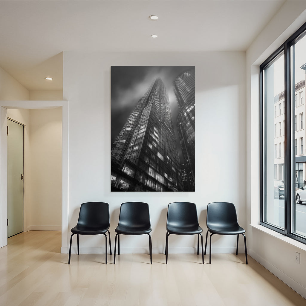 Moderne Hochhaus Moderne Schwarz Weiss Stimmungsvoll