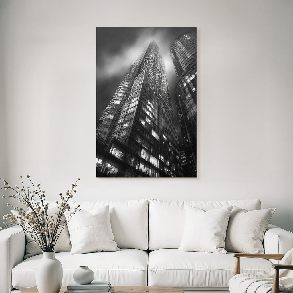 Moderne Hochhaus Moderne Schwarz Weiss Stimmungsvoll