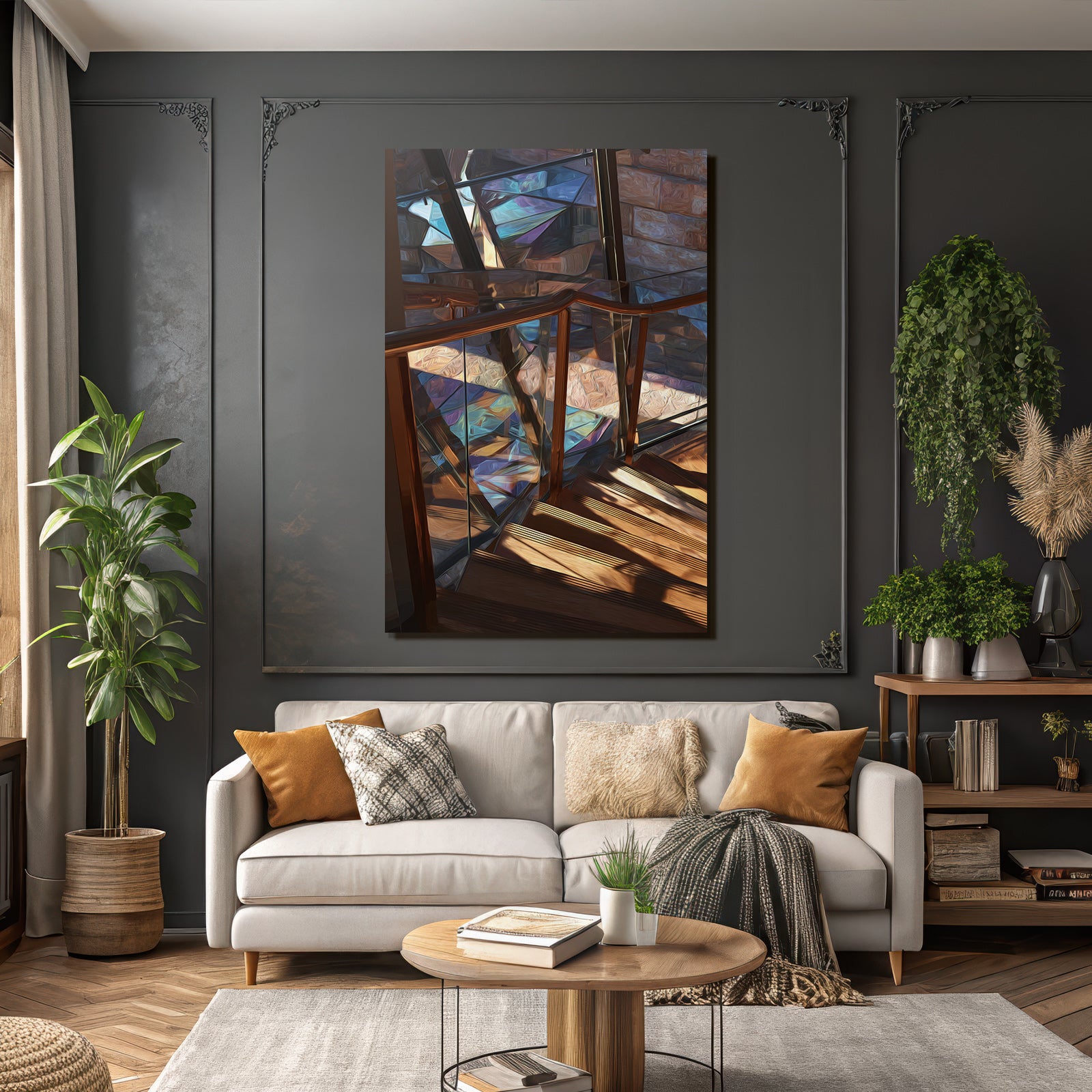 Moderne Modern Treppe Mit Holz Und Glass Railing