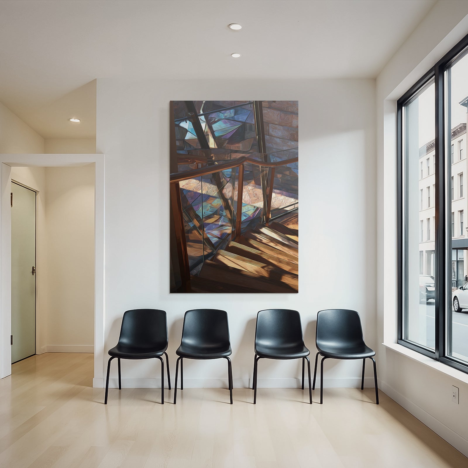 Moderne Modern Treppe Mit Holz Und Glass Railing