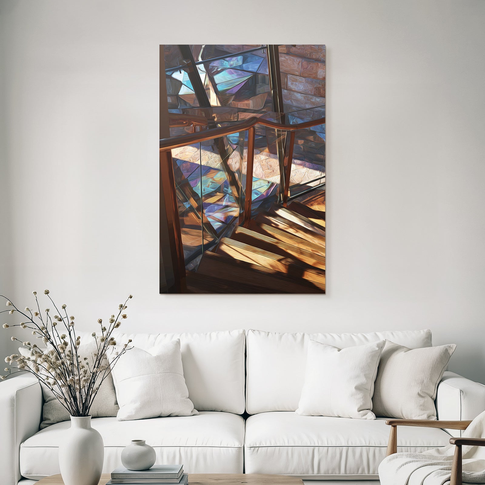 Moderne Modern Treppe Mit Holz Und Glass Railing