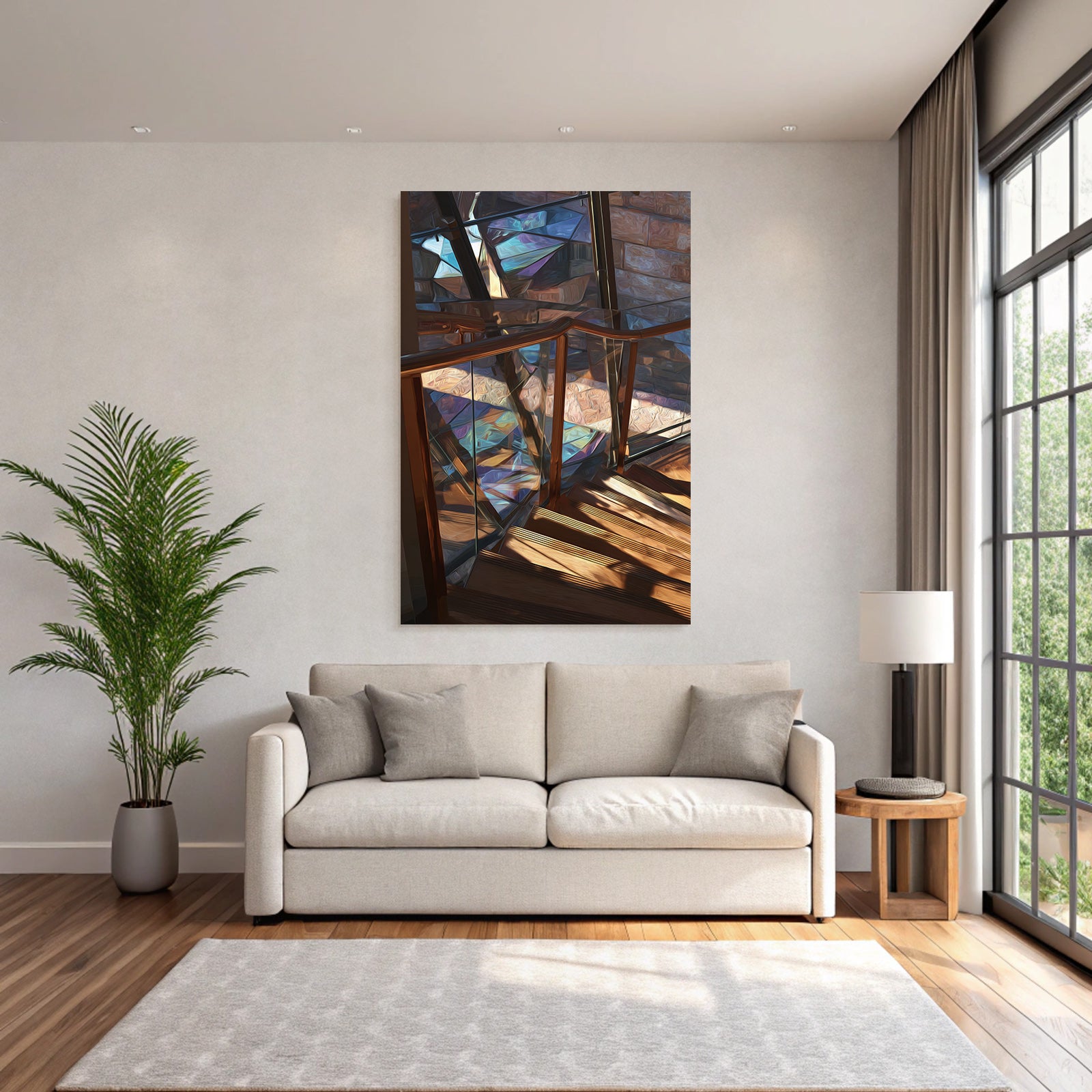 Moderne Modern Treppe Mit Holz Und Glass Railing