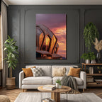 Moderne Moderne Eckige Formen Glas Und Metal Hintergrund Bunte Sunset