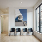 Moderne Moderne Fliessende Formen Helle Fenster Weisse Aussenansicht