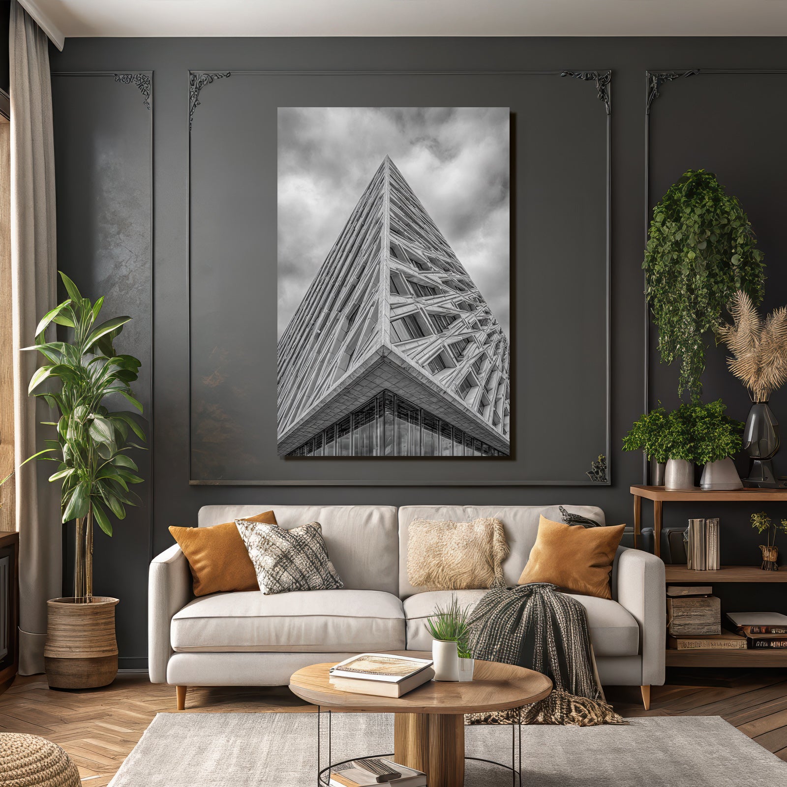 Moderne Moderne Geometrisches Design Monochrom