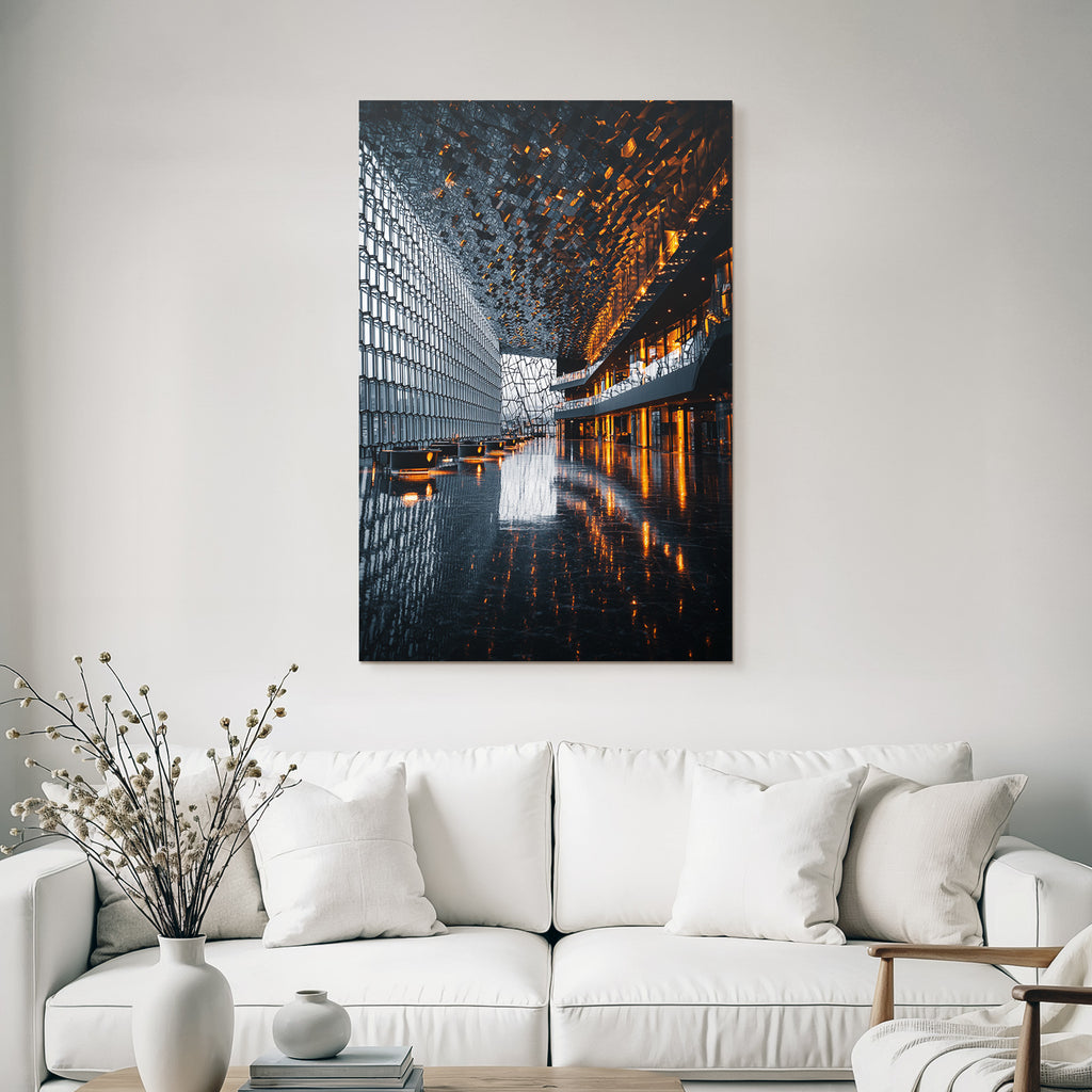 Moderne Moderne Innenraum Mit Anspruchsvoller Beleuchtung Und Wanddesign