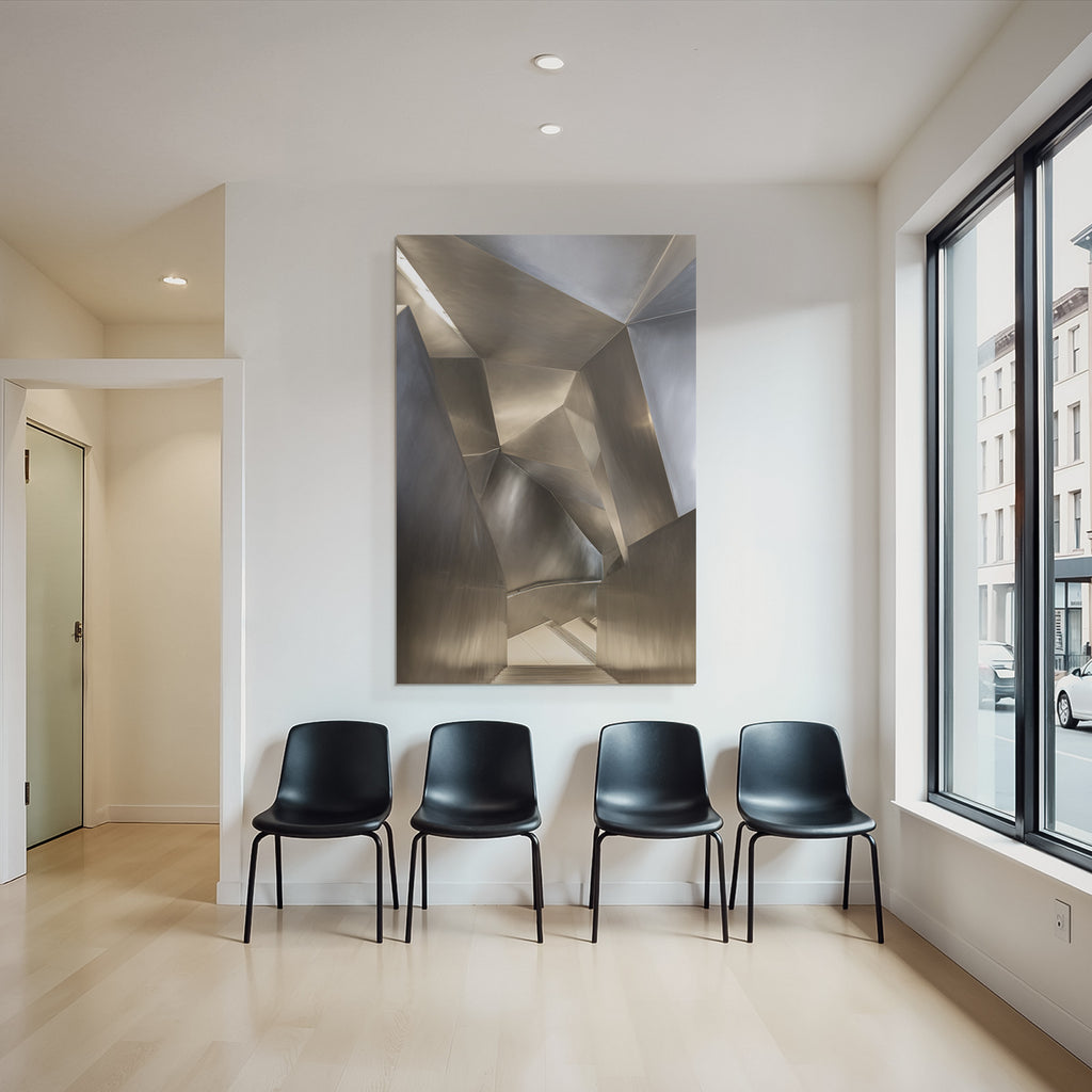 Moderne Moderne Stufen Mit Metallischen Oberflächen