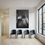 Moderne Moderner Architektonischer Innenraum Mit Dynamischen Wänden Und Treppe
