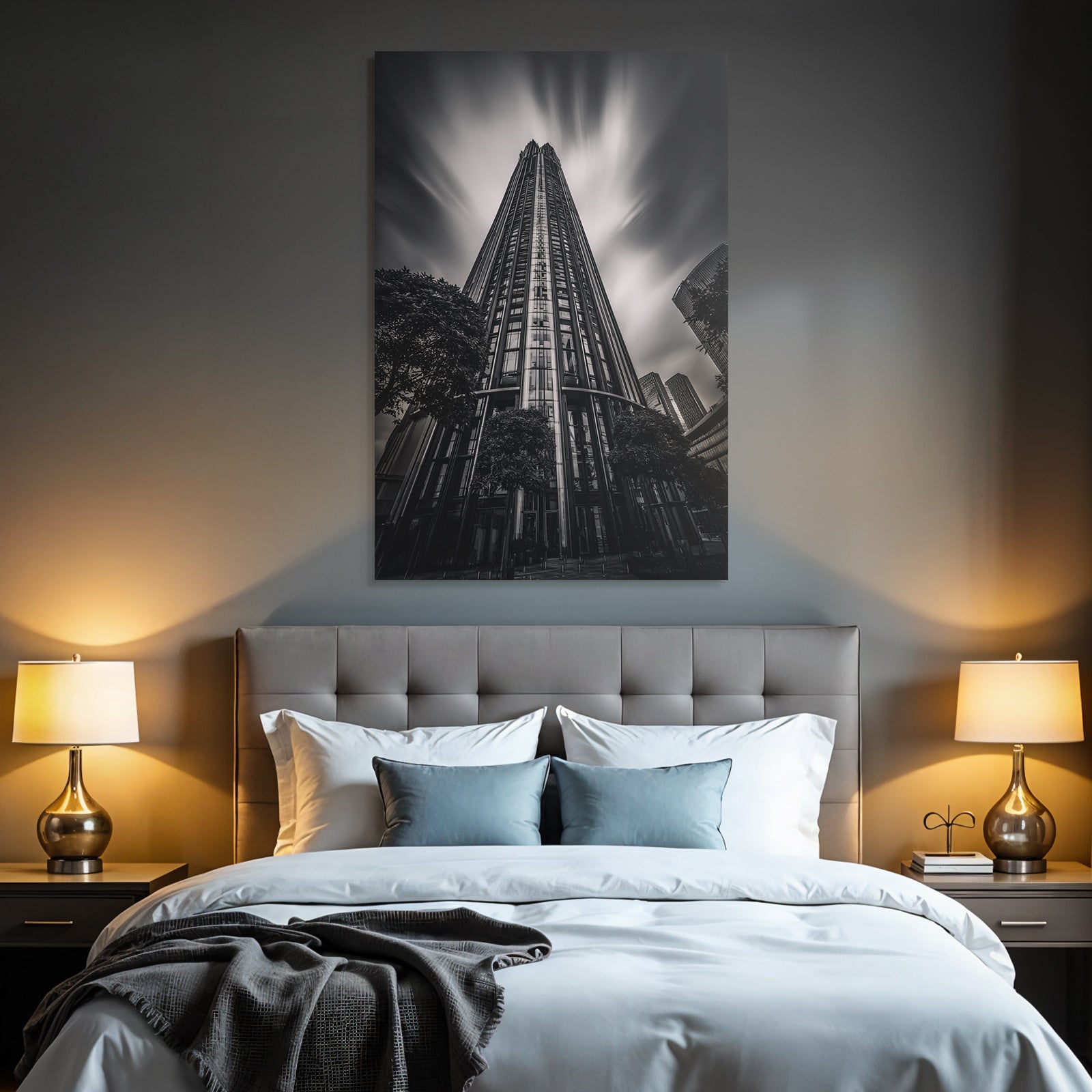Moderne Schwarz Weiss Hochhaus Fotografie Mit Langzeitbelichtung