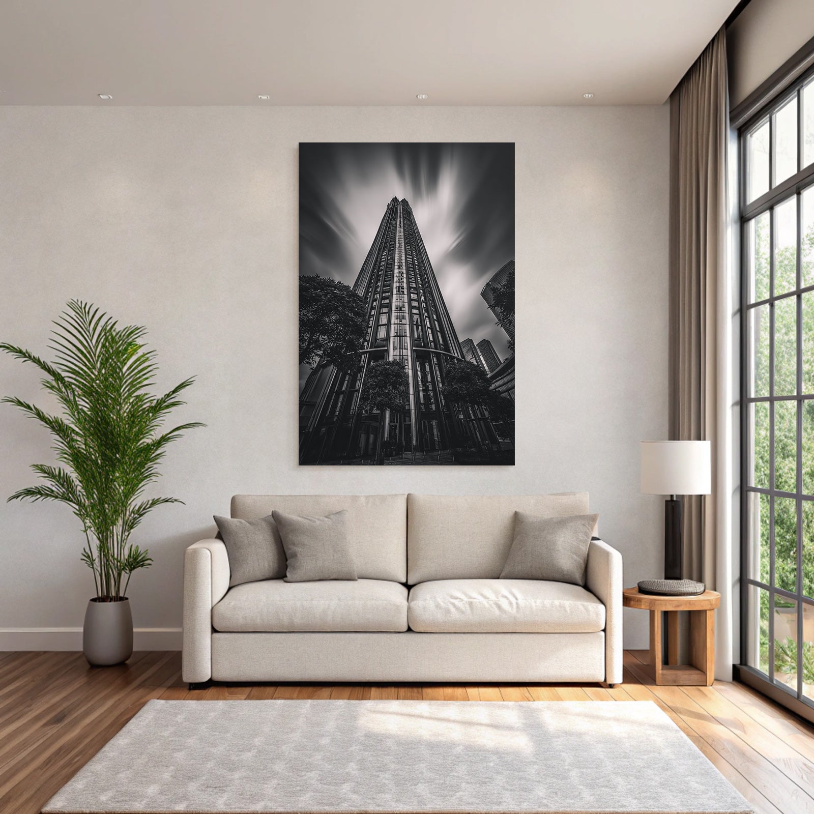 Moderne Schwarz Weiss Hochhaus Fotografie Mit Langzeitbelichtung