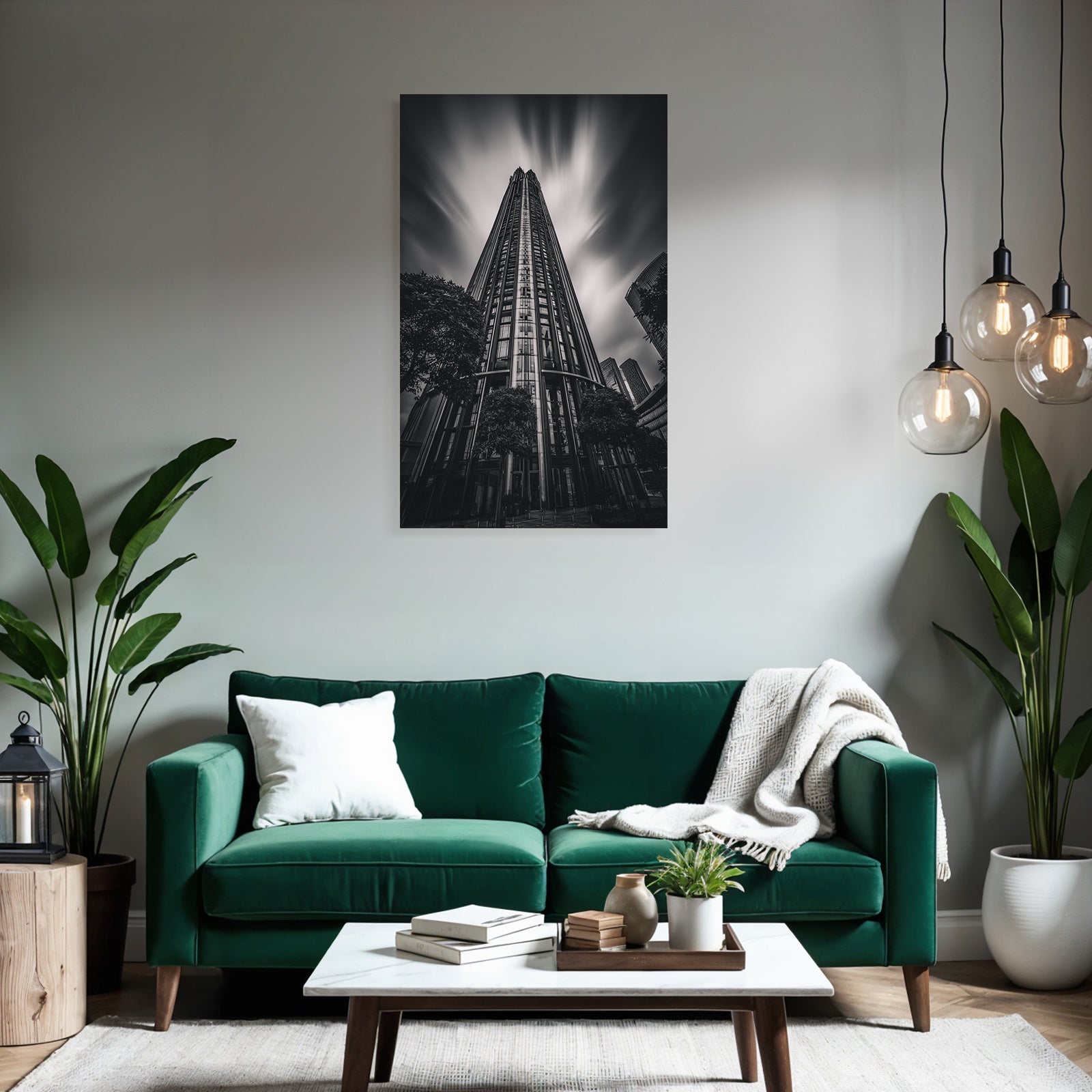 Moderne Schwarz Weiss Hochhaus Fotografie Mit Langzeitbelichtung
