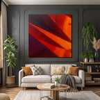 Moderne Abstrakte Fotografie Geometrische Formen Rot Orange Reflektierende Oberflächen