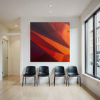 Moderne Abstrakte Fotografie Geometrische Formen Rot Orange Reflektierende Oberflächen