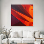 Moderne Abstrakte Fotografie Geometrische Formen Rot Orange Reflektierende Oberflächen