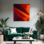 Moderne Abstrakte Fotografie Geometrische Formen Rot Orange Reflektierende Oberflächen