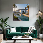 Moderne Louvre Abu Dhabi Modernes Design Dome Muster Wasserkanal Landschaft