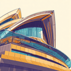 Moderne Moderne Abstraktes Design Gebäude Curved Shapes Glass Windows Farbige Elemente | Moderne Architektur | Architektur