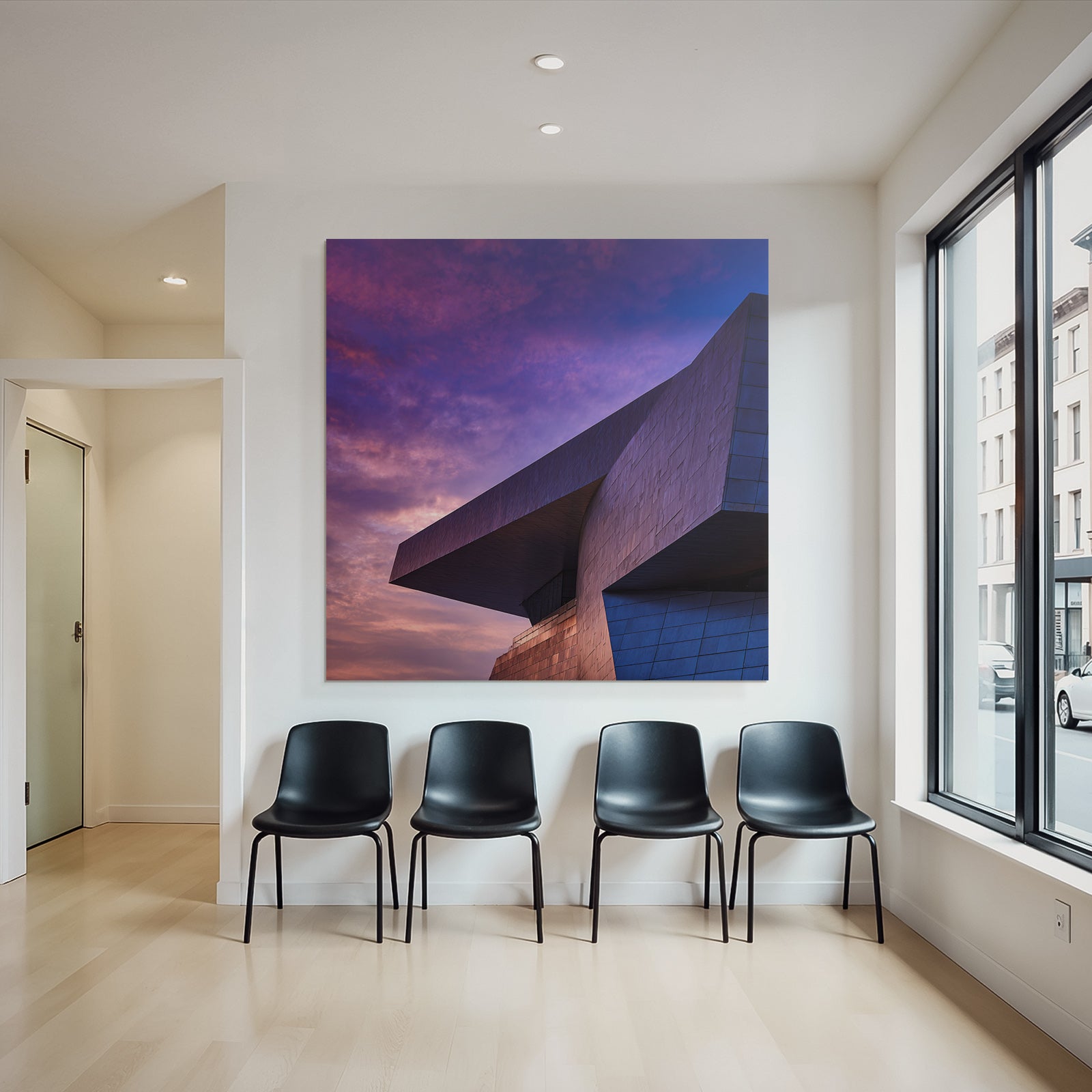 Moderne Moderne Dramatischer Himmel Angular Design