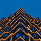 Moderne Moderne Gebäude Nachtaufnahme Mit Beleuchtung | Moderne Architektur | Architektur