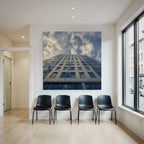 Moderne Moderne Gebaude Von Unten Mit Glass Fassade Und Wolken Verdeckt