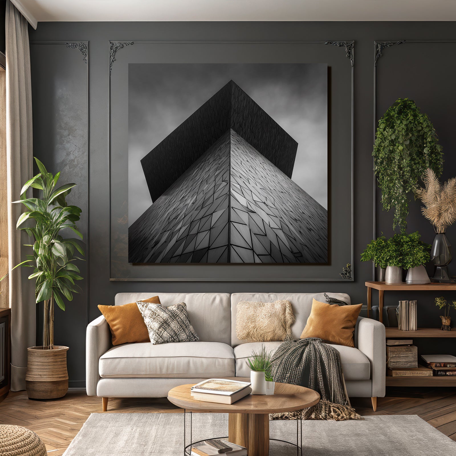 Moderne Moderne Geometrische Patterns Monochromatisch