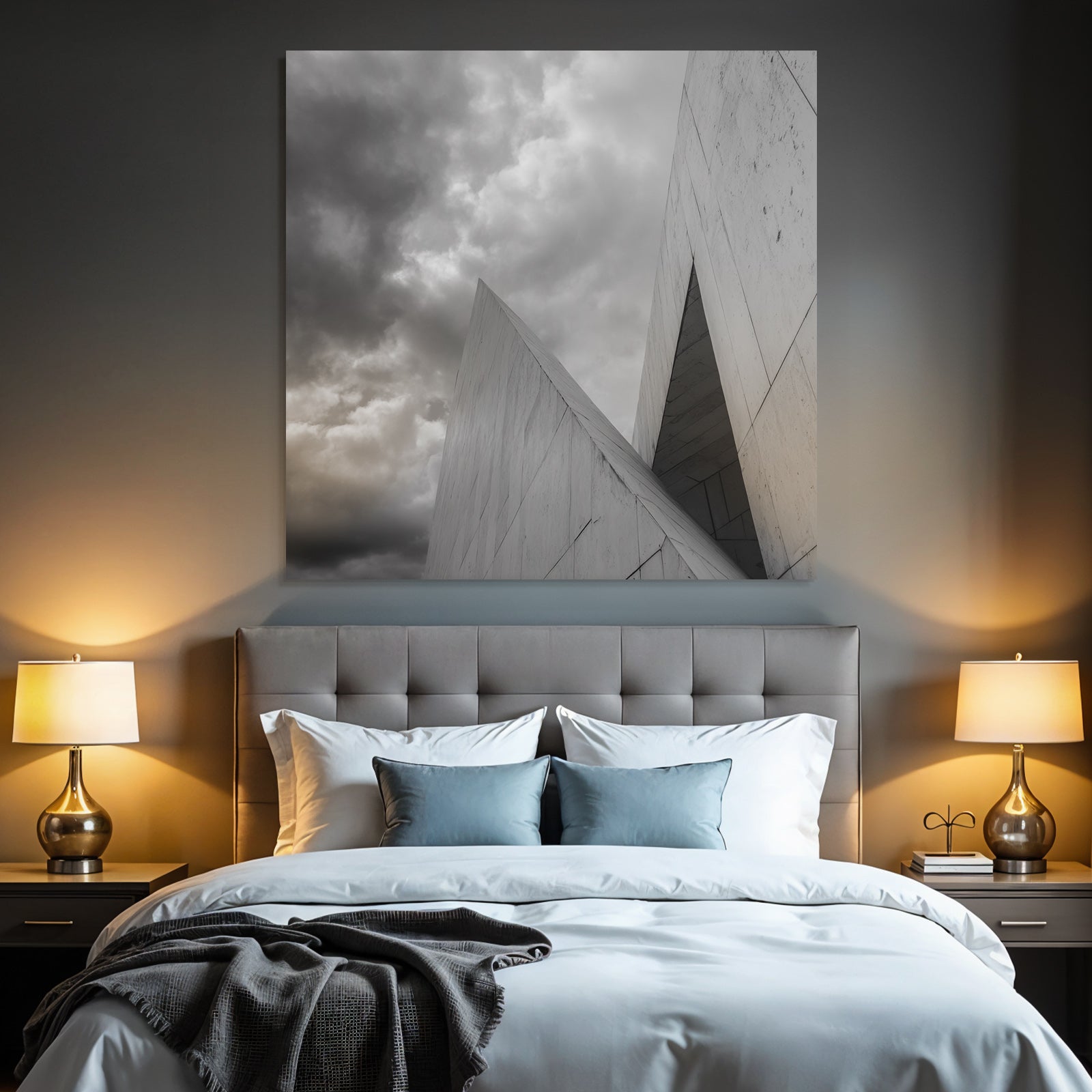 Moderne Moderne Scharfe Winkel Minimalistisches Design Cloudy Sky