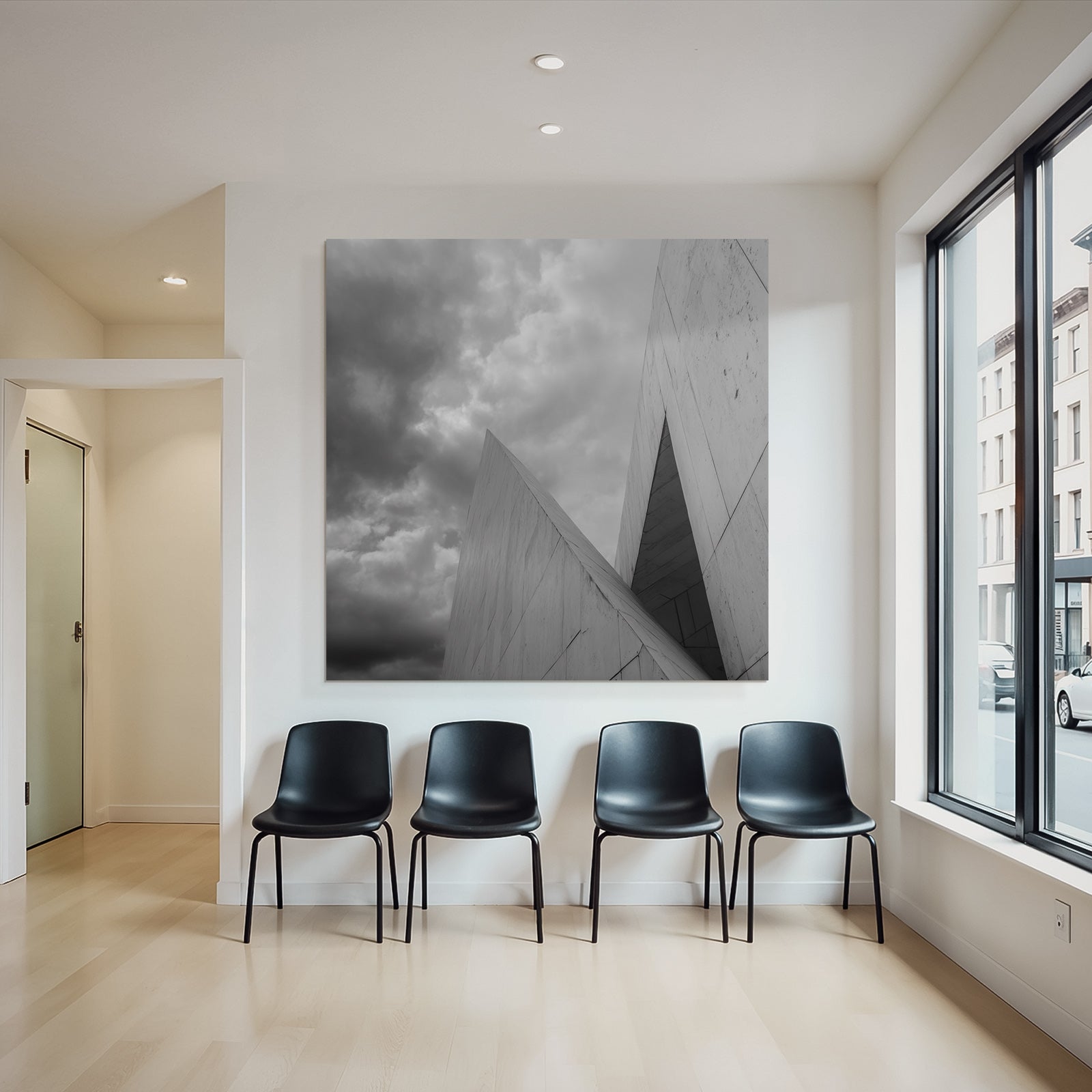 Moderne Moderne Scharfe Winkel Minimalistisches Design Cloudy Sky