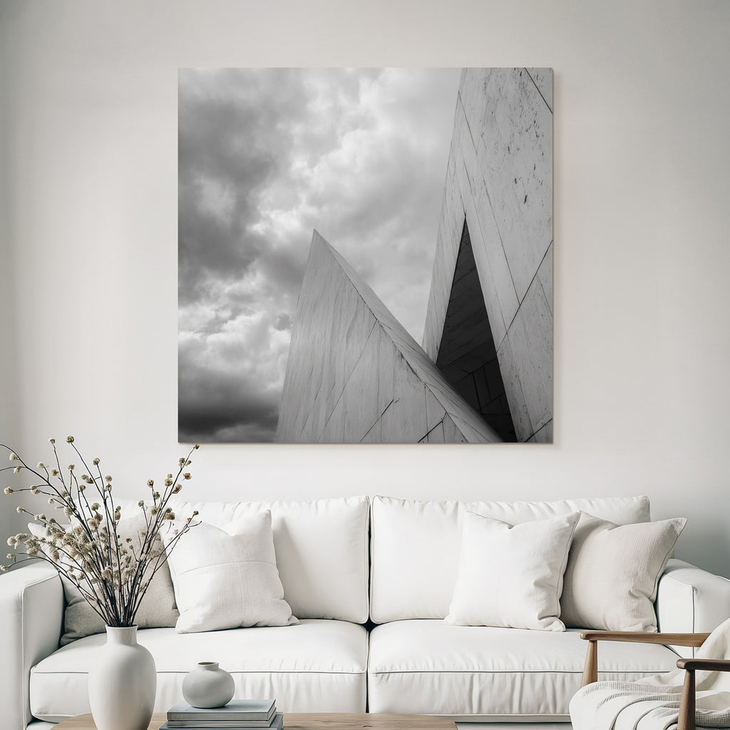 Moderne Moderne Scharfe Winkel Minimalistisches Design Cloudy Sky