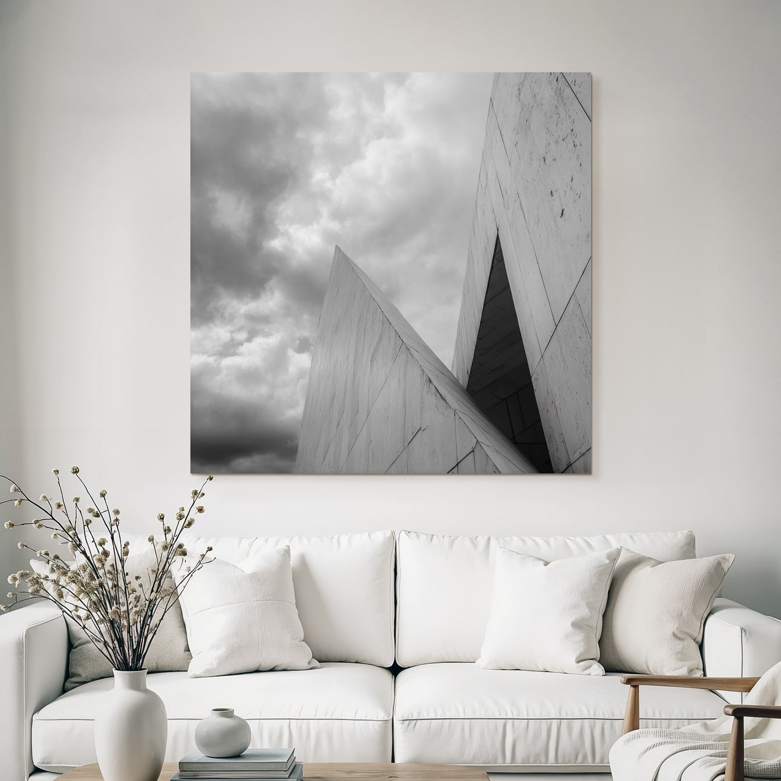 Moderne Moderne Scharfe Winkel Minimalistisches Design Cloudy Sky