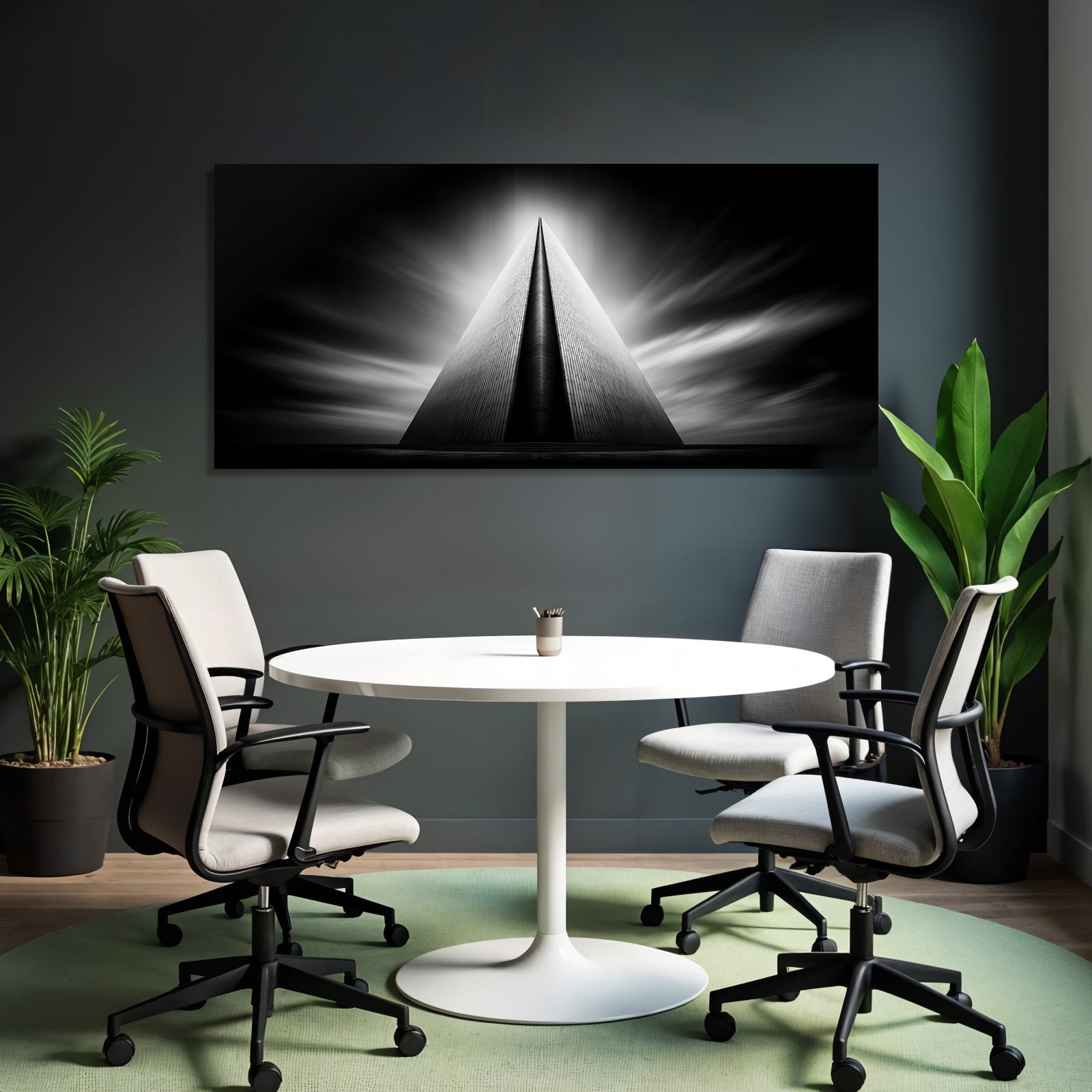Moderne Abstract Architektonische Struktur Dramatisch Monochromatisch