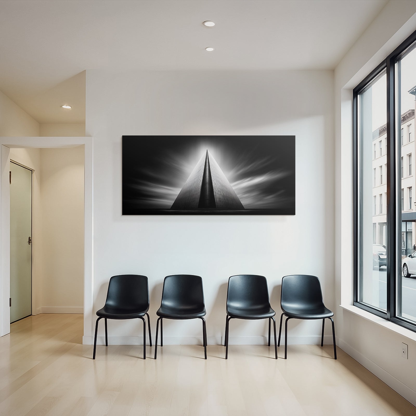 Moderne Abstract Architektonische Struktur Dramatisch Monochromatisch