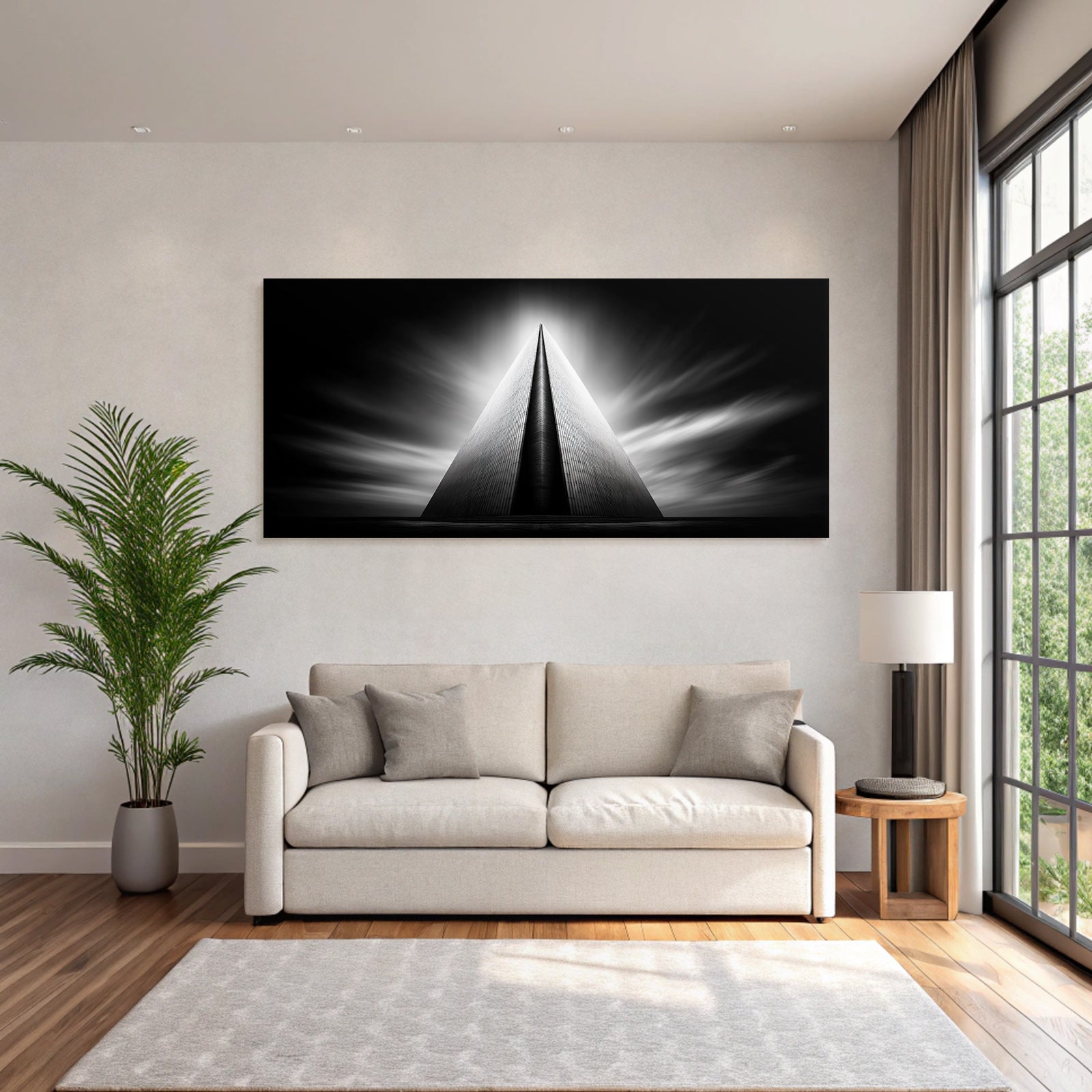 Moderne Abstract Architektonische Struktur Dramatisch Monochromatisch