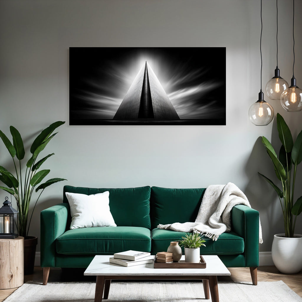 Moderne Abstract Architektonische Struktur Dramatisch Monochromatisch