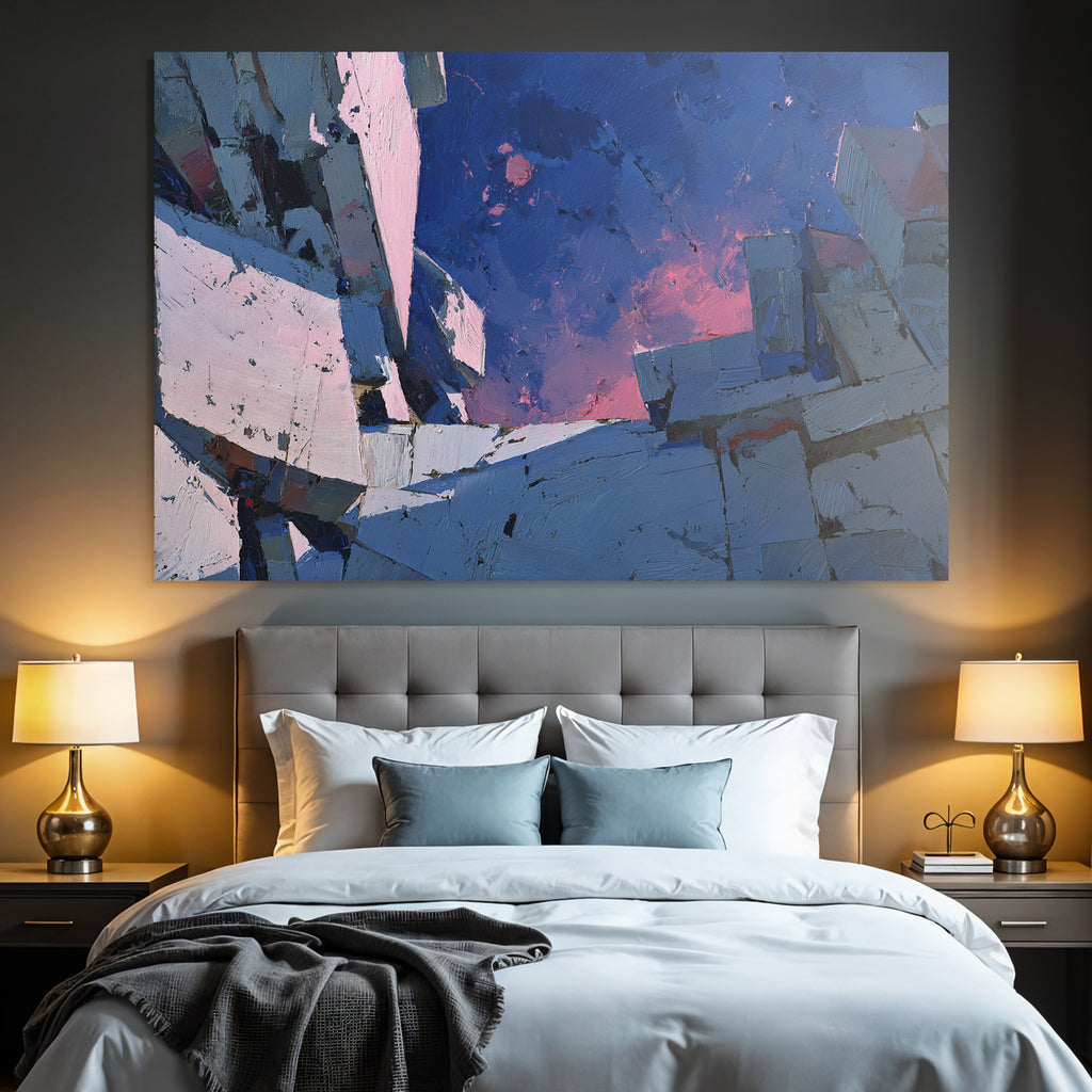 Moderne Fragmentierte Landschaft Bold Geometrische Formen Vibrante Farben
