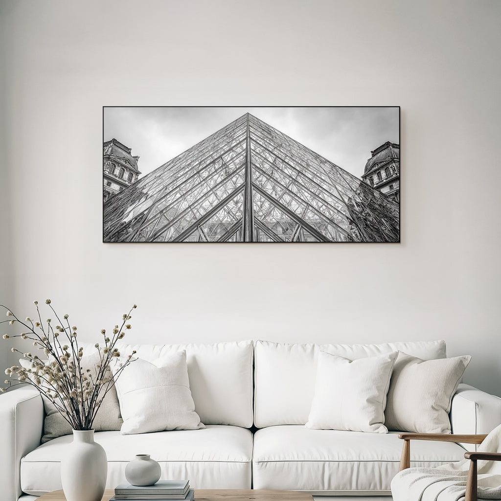 Moderne Glas Pyramide Eingang Louvre Museum Paris