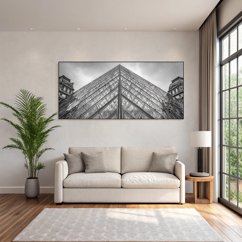 Moderne Glas Pyramide Eingang Louvre Museum Paris
